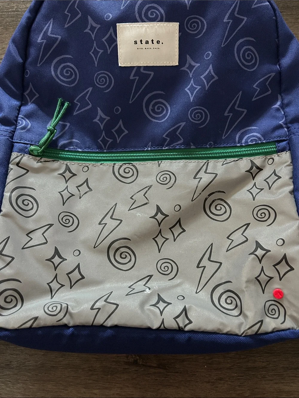 STATE Mini Kane Backpack with Lightning Bolt Patterned Front Pocket
